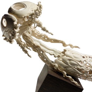 Высокохудожественная скульптура "Океан желаний" из бивня мамонта